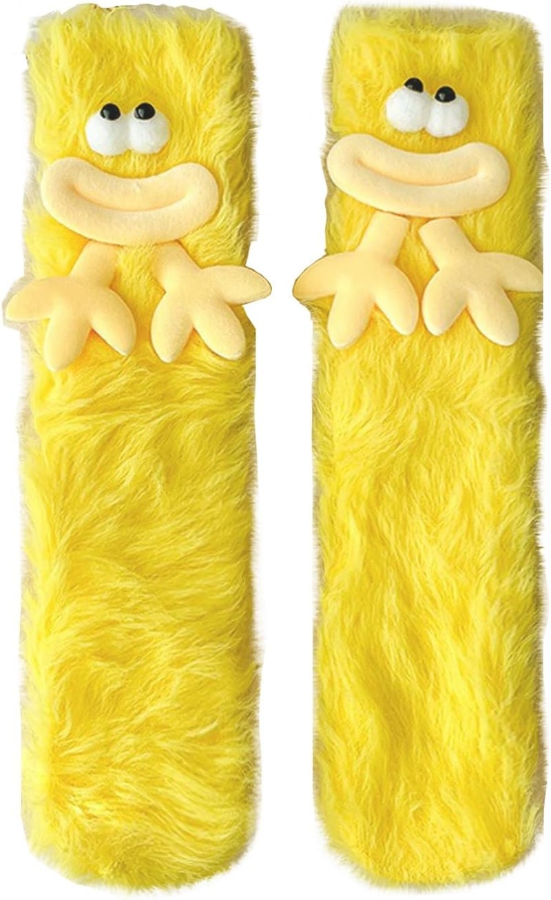 TFTSR Crazy Funny Fuzzy Silly Socks for Kids Women,Girls Fluffy Slipper Novelty Fun Socks,Boy Men Cute Cozy Soft Animal Socks - Image 1